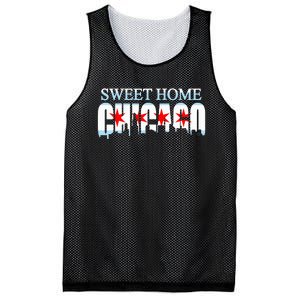 Sweet Home Chicago Flag Skyline Mesh Reversible Basketball Jersey Tank