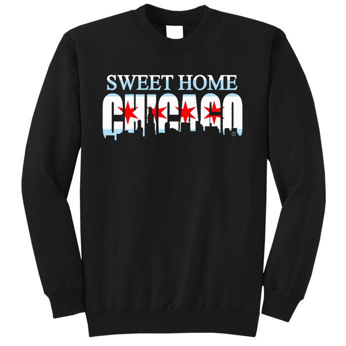 Sweet Home Chicago Flag Skyline Tall Sweatshirt