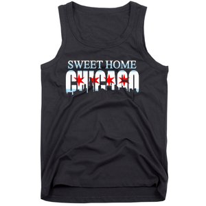 Sweet Home Chicago Flag Skyline Tank Top