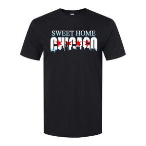 Sweet Home Chicago Flag Skyline Softstyle CVC T-Shirt