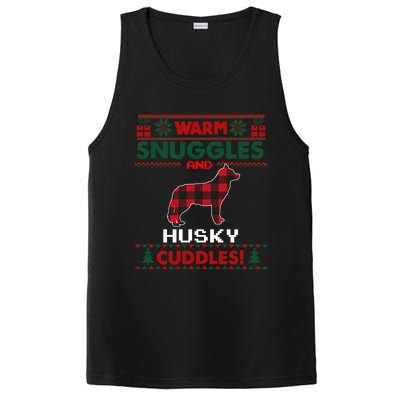 Siberian Husky Christmas Pajama Cute Gift Ugly Christmas Sweater Gift PosiCharge Competitor Tank