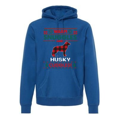 Siberian Husky Christmas Pajama Cute Gift Ugly Christmas Sweater Gift Premium Hoodie