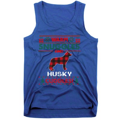 Siberian Husky Christmas Pajama Cute Gift Ugly Christmas Sweater Gift Tank Top