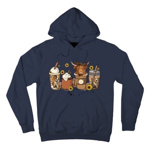 Scottish Highland Cow Sunflower Fall Vibes Coffee Lover Hoodie