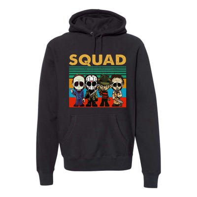 Squad Horror Character Horror Movies Fan Lover Halloween Premium Hoodie