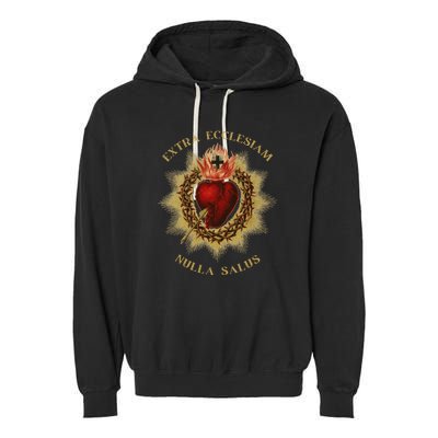 Roman Catholic Sacred Heart Conservative Gift Garment-Dyed Fleece Hoodie