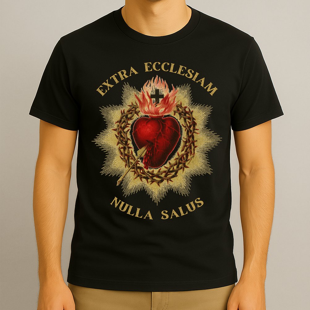 Roman Catholic Sacred Heart Conservative Gift T-Shirt