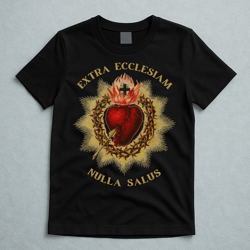 Roman Catholic Sacred Heart Conservative Gift T-Shirt