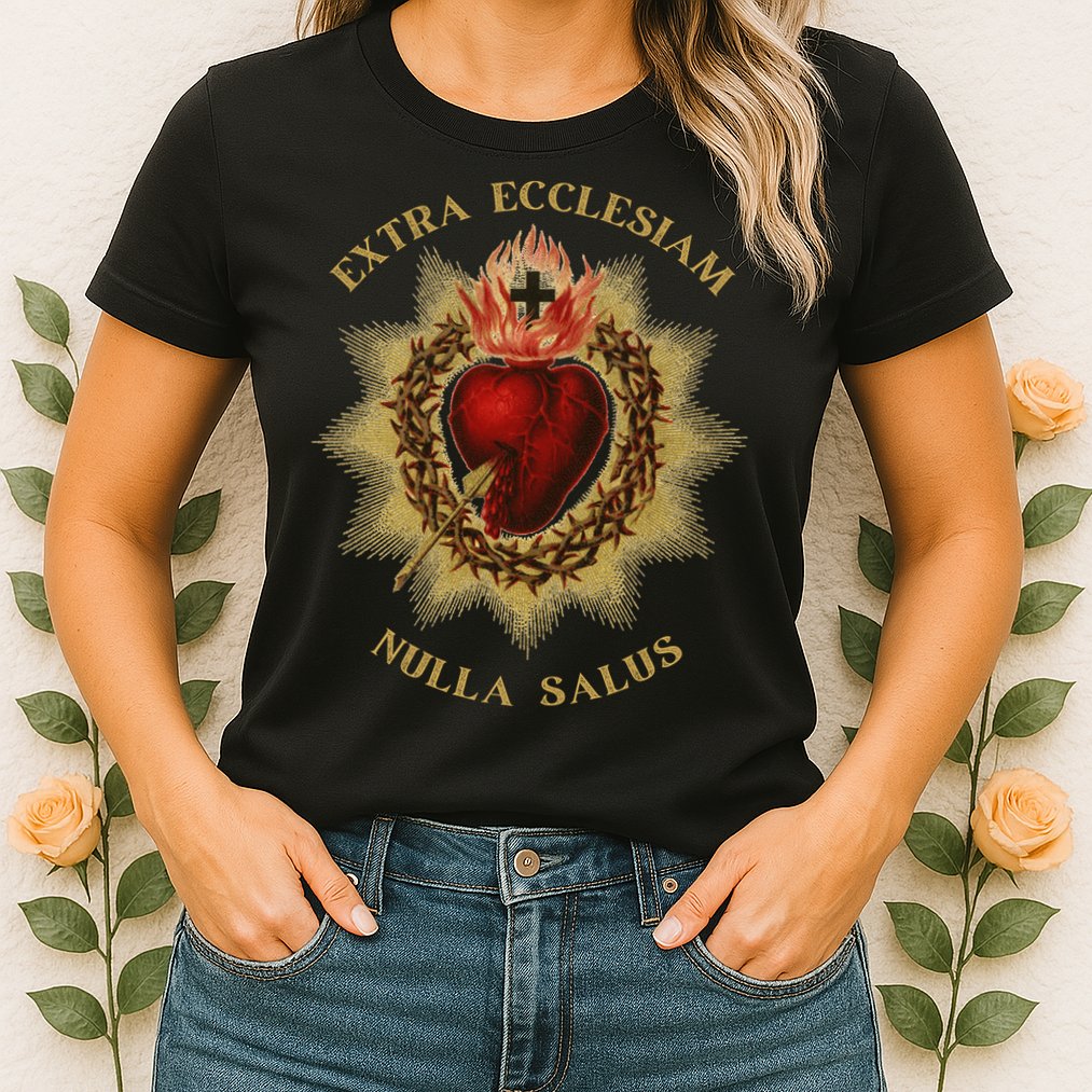 Roman Catholic Sacred Heart Conservative Gift Womens T-Shirt