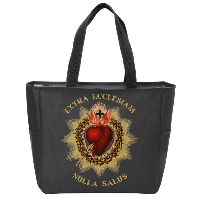 Roman Catholic Sacred Heart Conservative Gift Zip Tote Bag