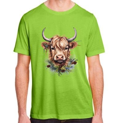 Scottish Highland Cow Cattle Hairy Cow Christmas Meaningful Gift Adult ChromaSoft Performance T-Shirt