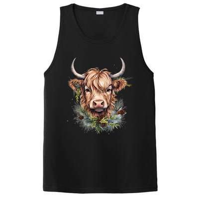 Scottish Highland Cow Cattle Hairy Cow Christmas Meaningful Gift PosiCharge Competitor Tank