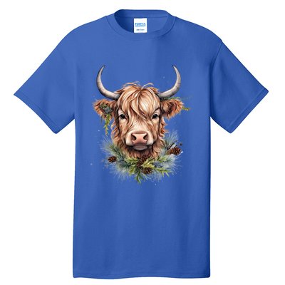 Scottish Highland Cow Cattle Hairy Cow Christmas Meaningful Gift Tall T-Shirt