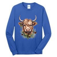 Scottish Highland Cow Cattle Hairy Cow Christmas Meaningful Gift Tall Long Sleeve T-Shirt