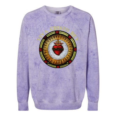 Sacred Heart Conservative Roman Catholic Gift Colorblast Crewneck Sweatshirt