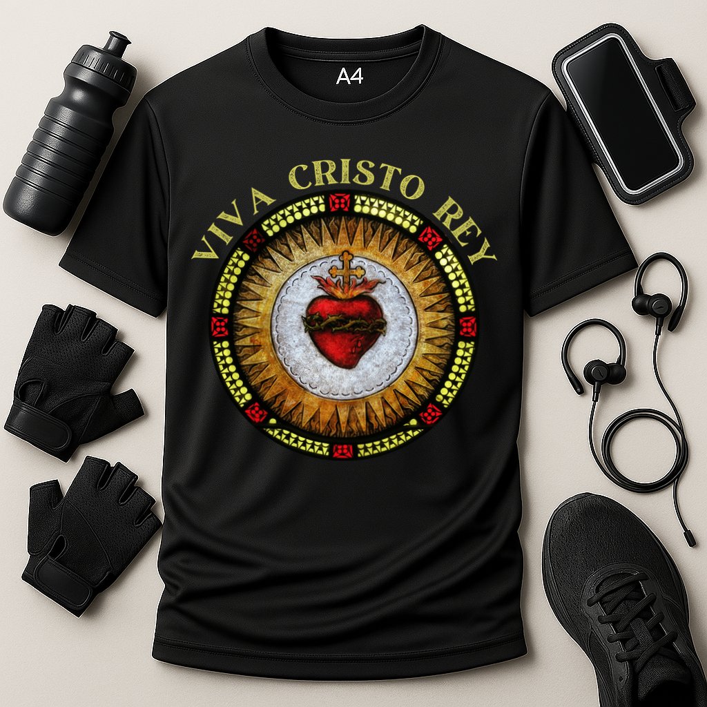 Sacred Heart Conservative Roman Catholic Gift Cooling Performance Crew T-Shirt