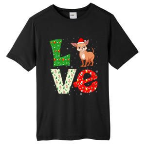 Santa Hat Christmas Themed Love Chihuahua Dog Xmas Holiday Funny Gift Tall Fusion ChromaSoft Performance T-Shirt