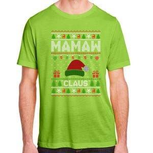 Santa Hat Christmas Light Mamaw Claus Ugly Xmas Holiday Gift Adult ChromaSoft Performance T-Shirt