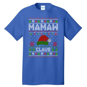 Santa Hat Christmas Light Mamaw Claus Ugly Xmas Holiday Gift Tall T-Shirt