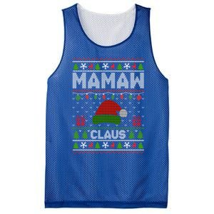 Santa Hat Christmas Light Mamaw Claus Ugly Xmas Holiday Gift Mesh Reversible Basketball Jersey Tank