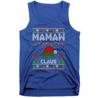 Santa Hat Christmas Light Mamaw Claus Ugly Xmas Holiday Gift Tank Top