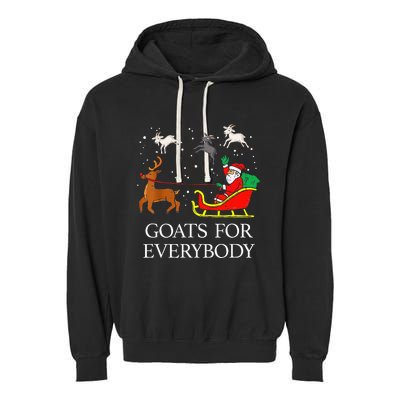 Spread Holiday Cheer with Hilarious Christmas Goats! Garment-Dyed Fleece Hoodie