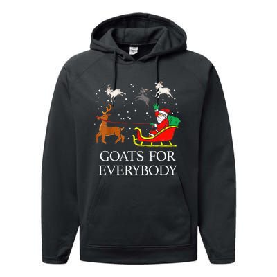 Spread Holiday Cheer with Hilarious Christmas Goats! Performance Fleece Hoodie