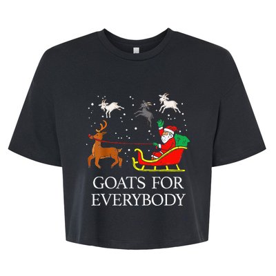 Spread Holiday Cheer with Hilarious Christmas Goats! Bella+Canvas Jersey Crop Tee