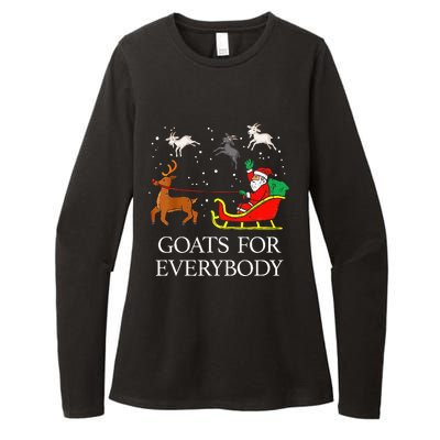 Spread Holiday Cheer with Hilarious Christmas Goats! Womens CVC Long Sleeve Shirt