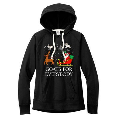 Spread Holiday Cheer with Hilarious Christmas Goats! Women's Fleece Hoodie