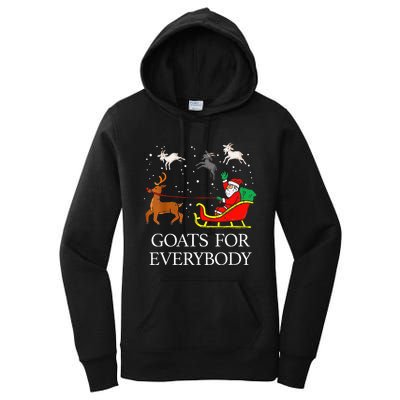 Spread Holiday Cheer with Hilarious Christmas Goats! Women's Pullover Hoodie