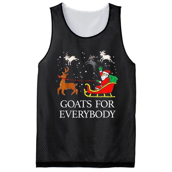 Spread Holiday Cheer with Hilarious Christmas Goats! Mesh Reversible Basketball Jersey Tank