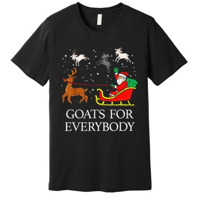 Spread Holiday Cheer with Hilarious Christmas Goats! Premium T-Shirt