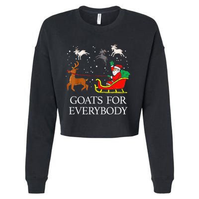 Spread Holiday Cheer with Hilarious Christmas Goats! Cropped Pullover Crew