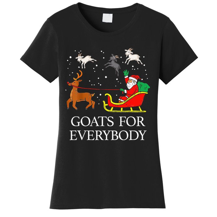 Spread Holiday Cheer with Hilarious Christmas Goats! Women's T-Shirt