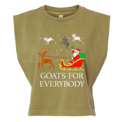 Spread Holiday Cheer with Hilarious Christmas Goats! Garment-Dyed Women's Muscle Tee