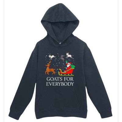 Spread Holiday Cheer with Hilarious Christmas Goats! Urban Pullover Hoodie