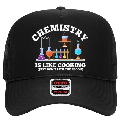Science Humor Chemistry Is Like Cooking don't lick the Spoon Trucker Hat