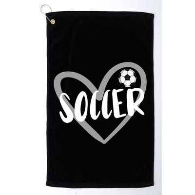 Soccer Heart Cool Gift Golf Towel