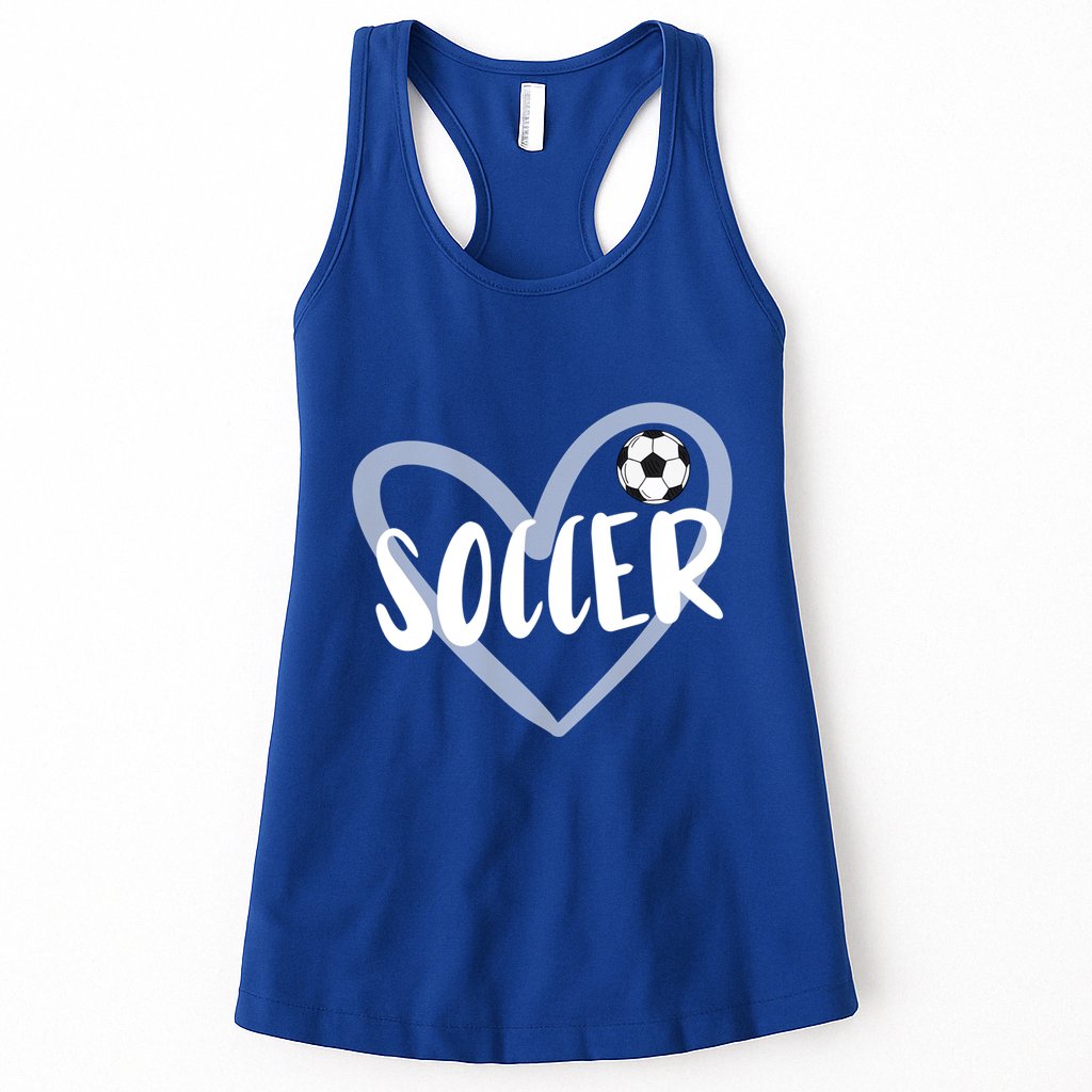 Soccer Heart Cool Gift Womens Tank Top