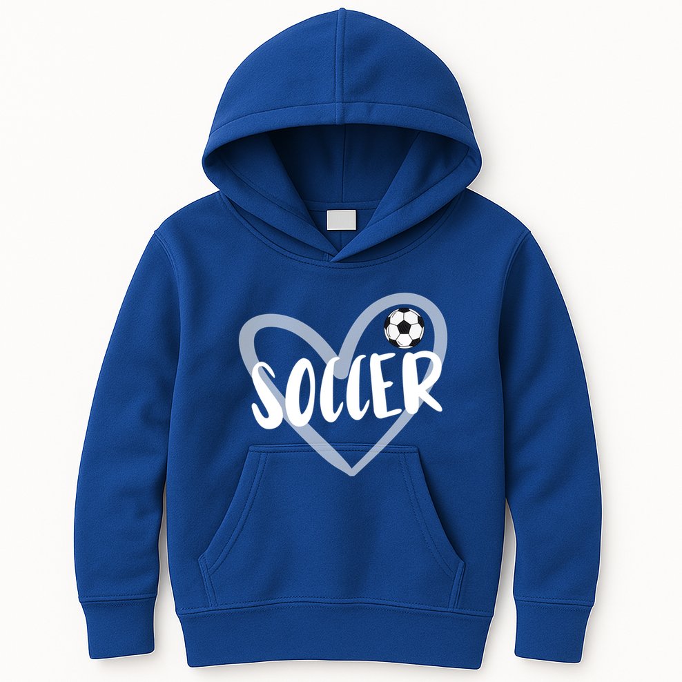 Soccer Heart Cool Gift Kids Hoodie