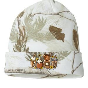 Scottish Highland Cow Sunflower Fall Vibes Coffee Lover Kati Licensed 12" Camo Beanie