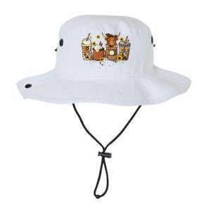 Scottish Highland Cow Sunflower Fall Vibes Coffee Lover Legacy Cool Fit Booney Bucket Hat