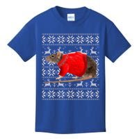 Santa Hat Christmas Lights Rat Ugly Xmas Sweater Gift Kids T-Shirt