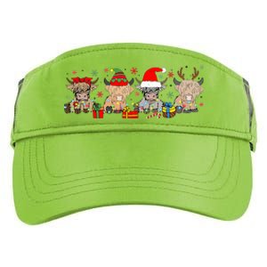 Scottish Highland Cow Christmas Tree Funny Cow Lover Xmas Adult Drive Performance Visor