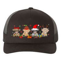 Scottish Highland Cow Christmas Tree Funny Cow Lover Xmas Yupoong Adult 5-Panel Trucker Hat