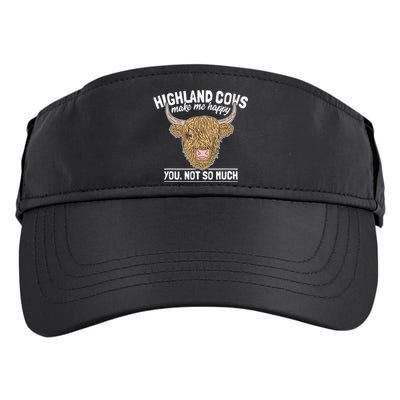 Scottish Highland Cow Funny Farmer Saying Cattle Lover Adult Drive Performance Visor