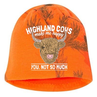 Scottish Highland Cow Funny Farmer Saying Cattle Lover Kati - Camo Knit Beanie