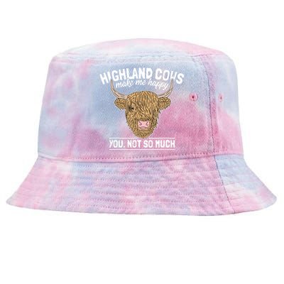 Scottish Highland Cow Funny Farmer Saying Cattle Lover Tie-Dyed Bucket Hat