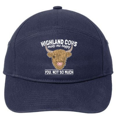 Scottish Highland Cow Funny Farmer Saying Cattle Lover 7-Panel Snapback Hat